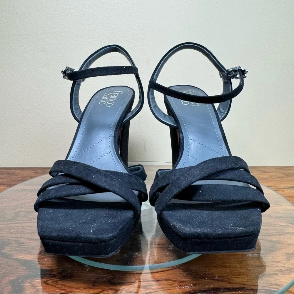 Franco Sarto Damalis Platform Sandal - Black Galaxy - size 8